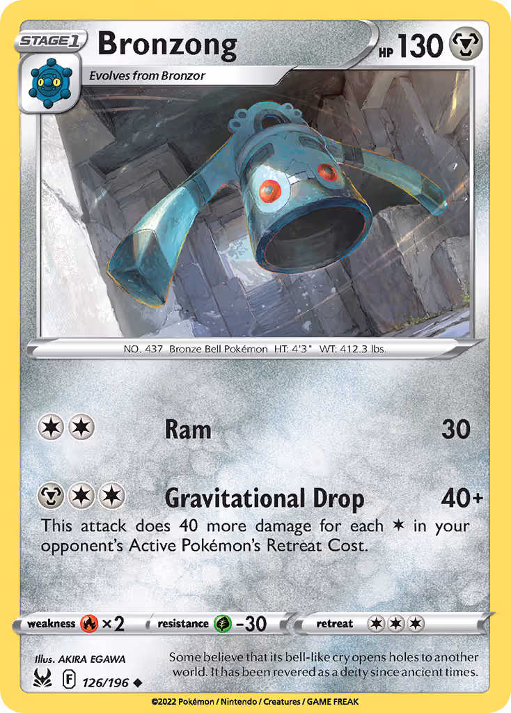 Bronzong 126/196 Pokemon card