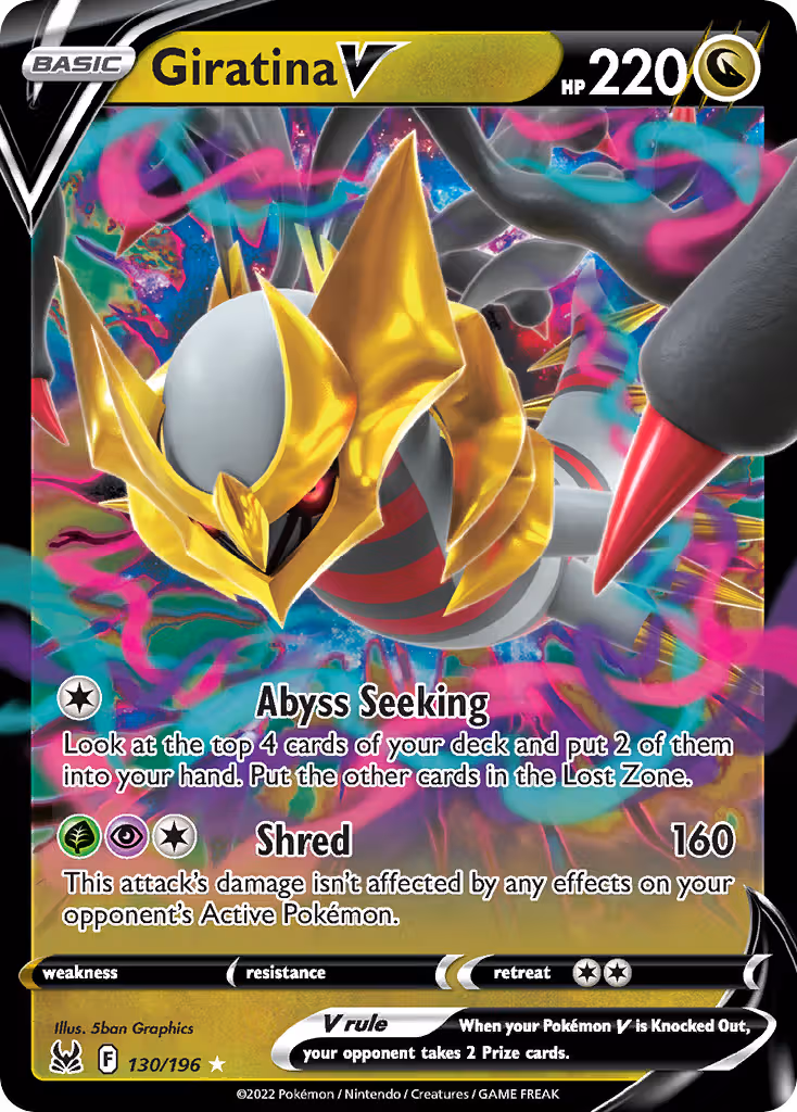 Giratina V 130/196 Pokemon card