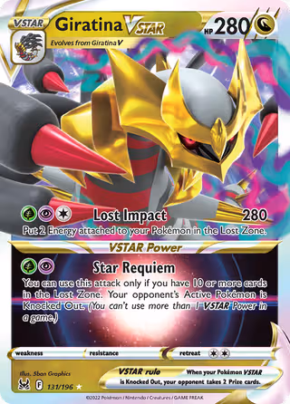Giratina VSTAR 131/196 Pokemon card