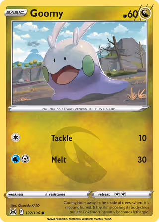 Goomy 132/196 Pokemon card
