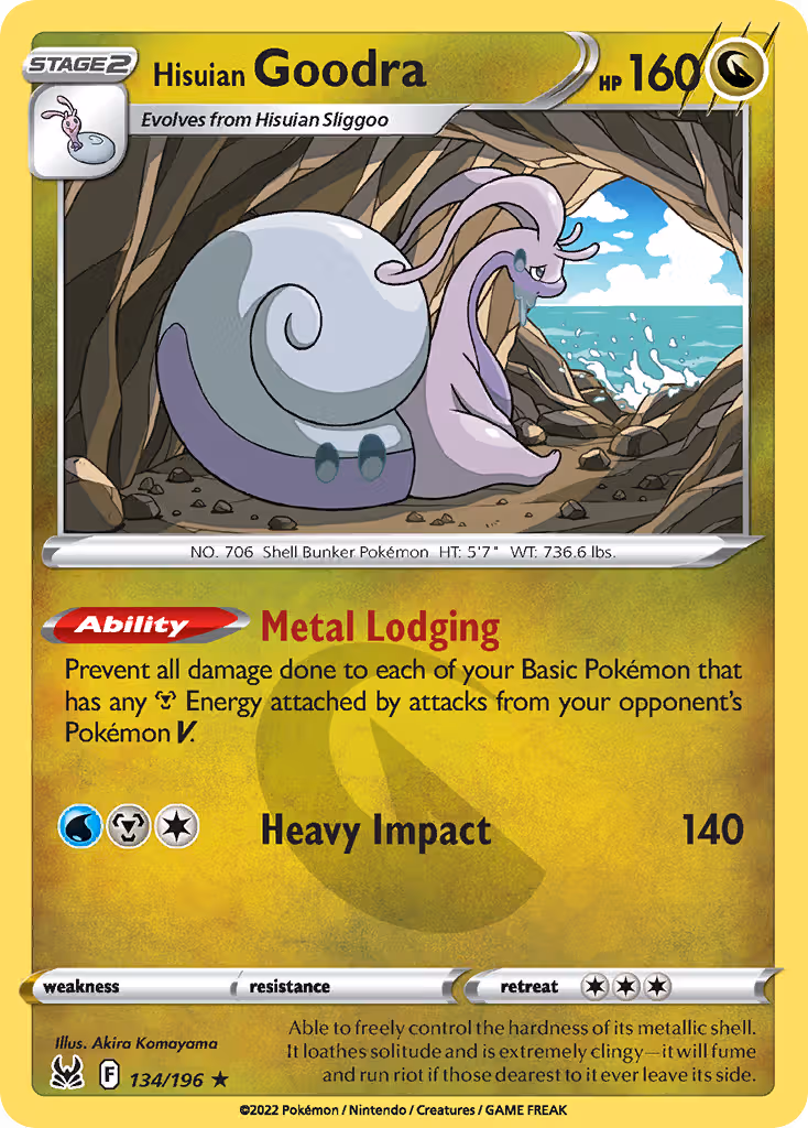 Hisuian Goodra 134/196 Pokemon card