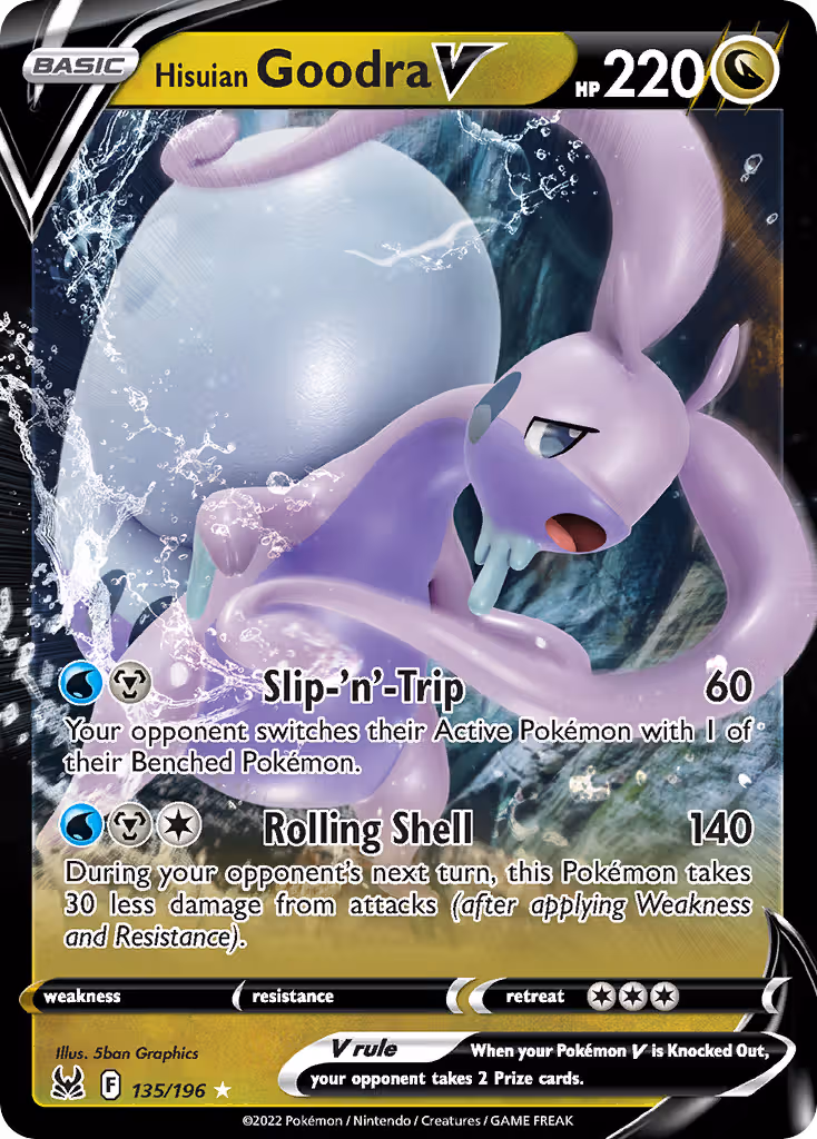 Hisuian Goodra V 135/196 Pokemon card