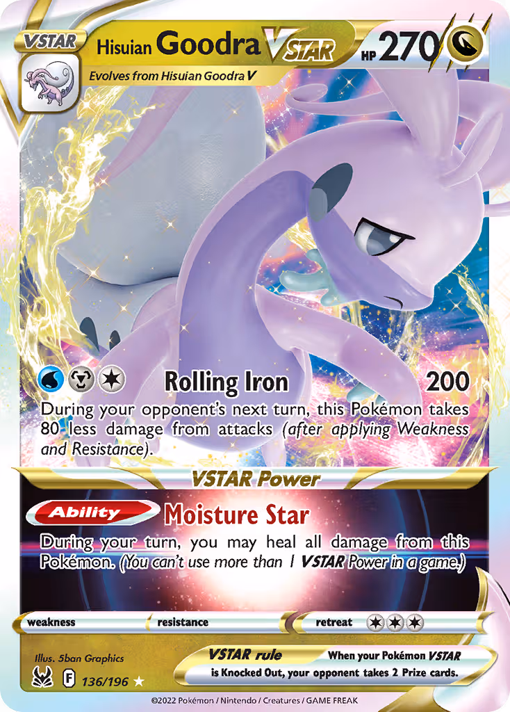 Hisuian Goodra VSTAR 136/196 Pokemon card