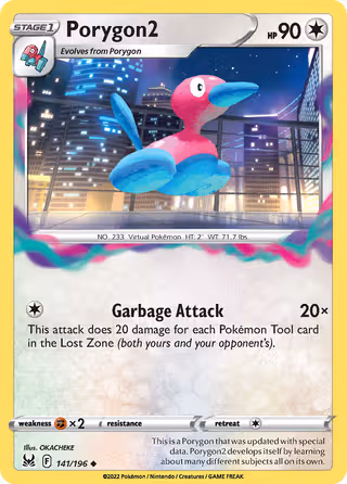 Porygon2 141/196 Pokemon card