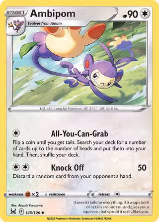 Ambipom 145/196 Pokemon card