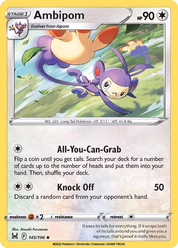 Ambipom 145/196 Pokemon card