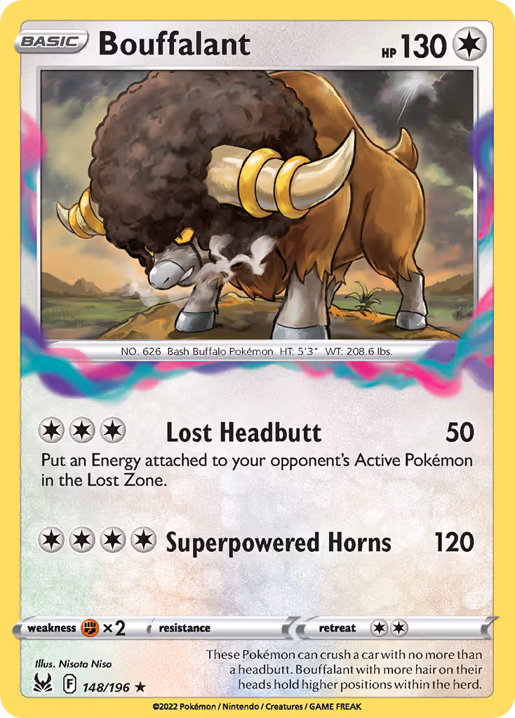 Bouffalant 148/196 Pokemon card