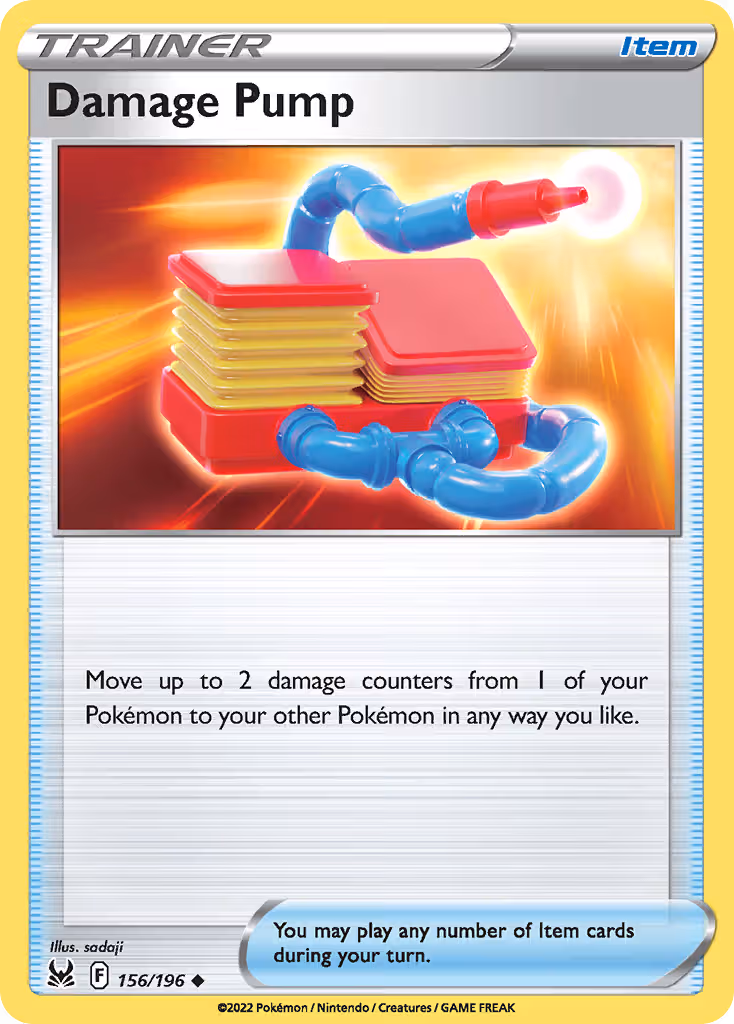 Damage Pump 156/196 Pokemon card