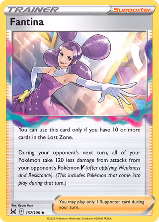 Fantina 157/196 Pokemon card