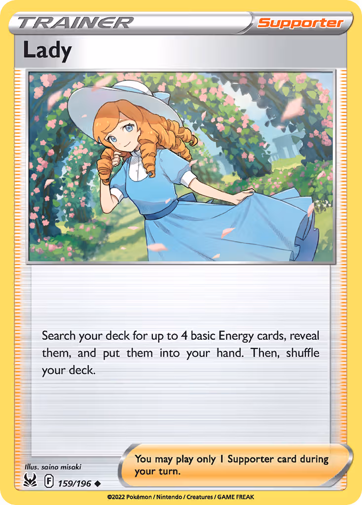 Lady 159/196 Pokemon card