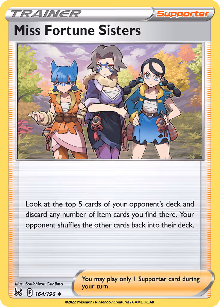 Miss Fortune Sisters 164/196 Pokemon card