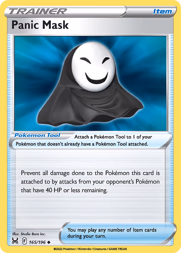 Panic Mask 165/196 Pokemon card