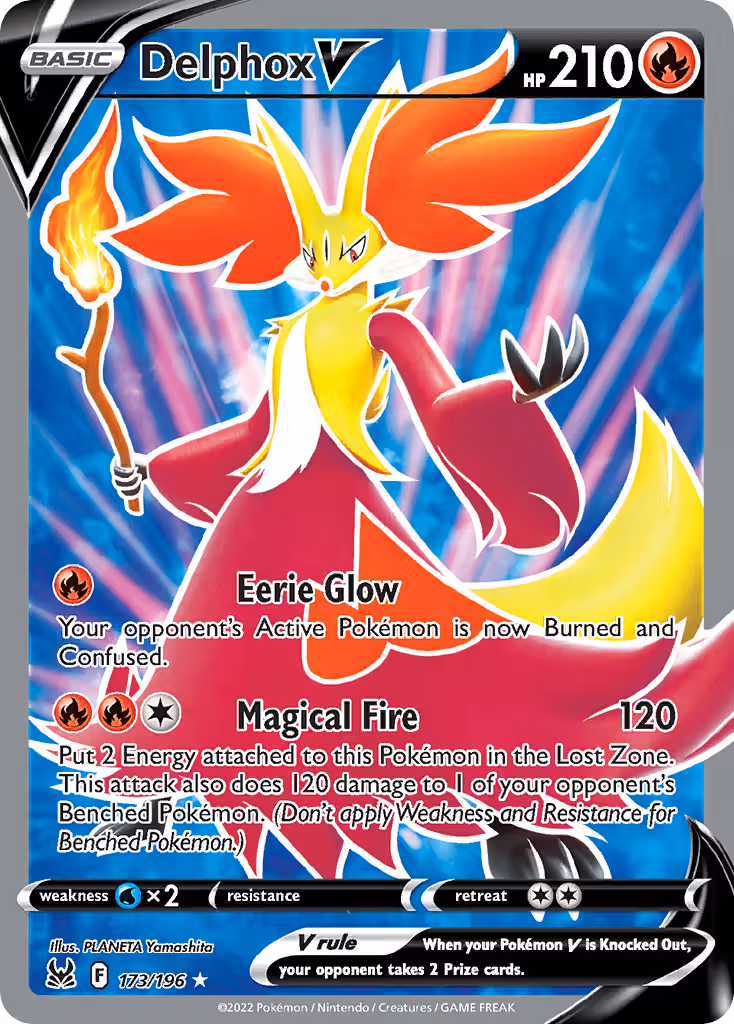 Delphox V 173/196 Pokemon card