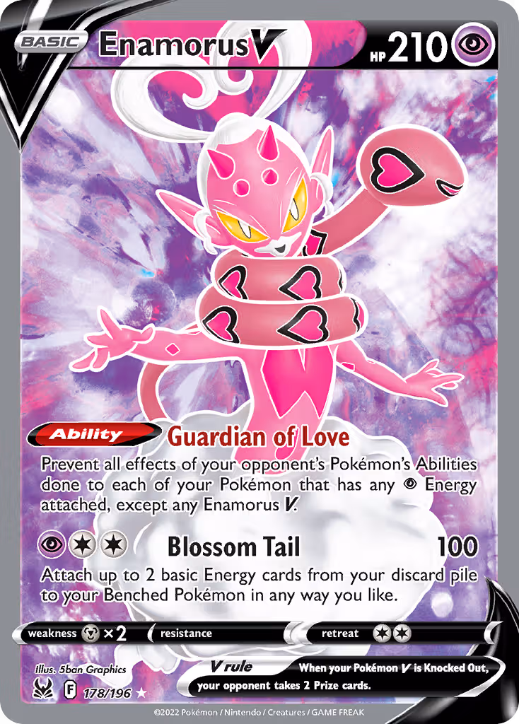 Enamorus V 178/196 Pokemon card