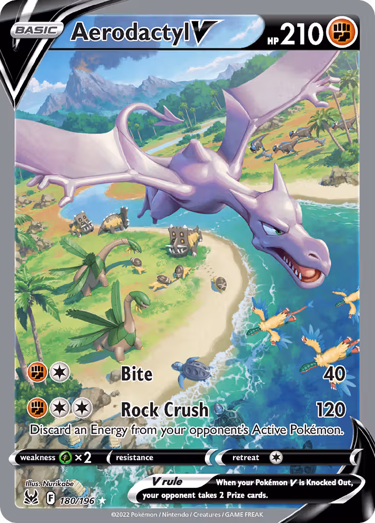 Aerodactyl V 180/196 Pokemon card