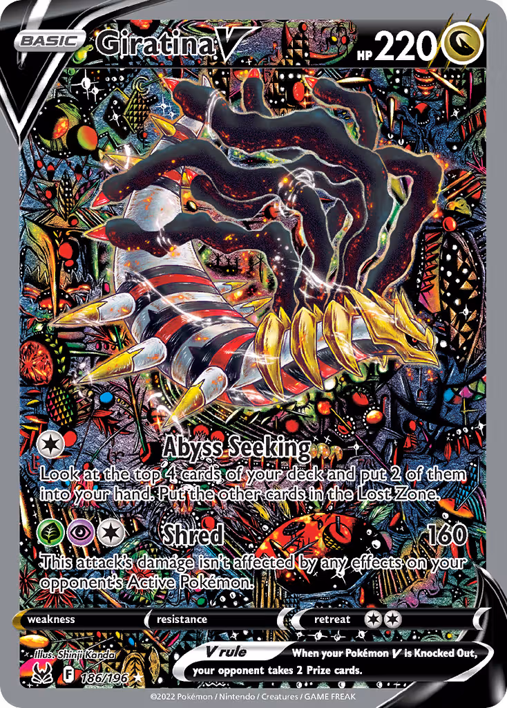 Giratina V 186/196 Pokemon card
