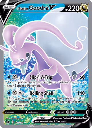 Hisuian Goodra V 187/196 Pokemon card