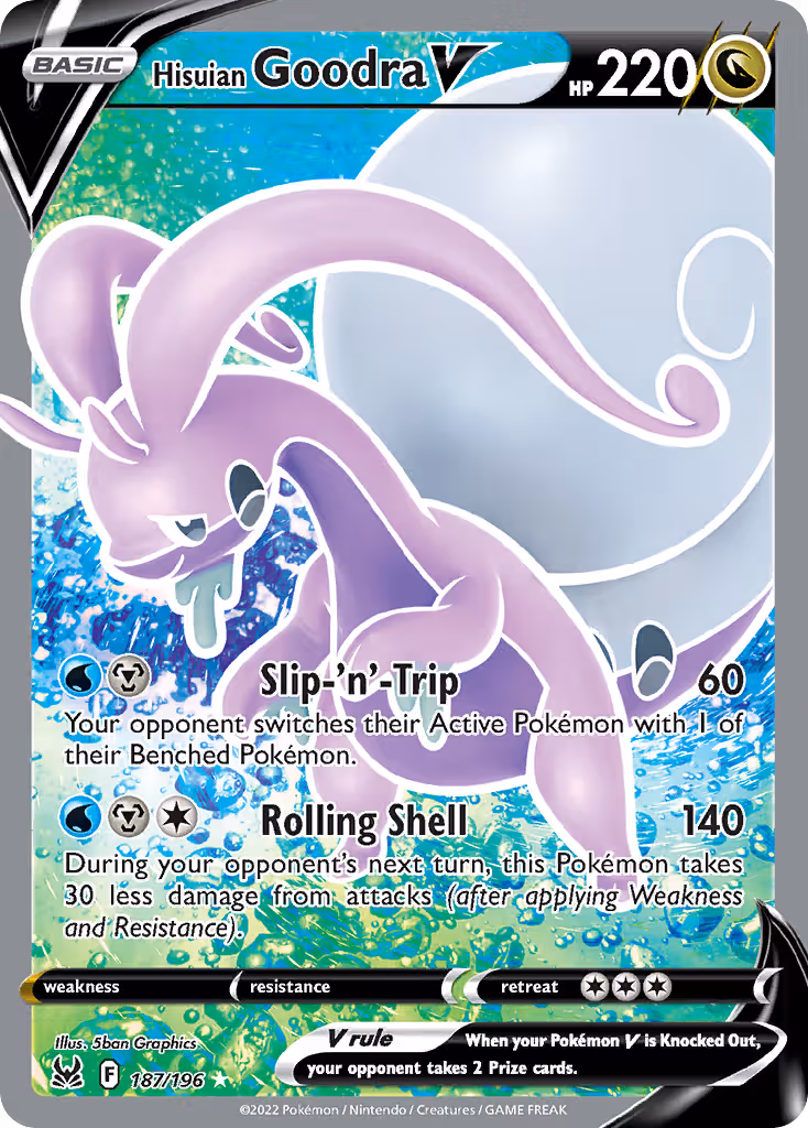 Hisuian Goodra V 187/196 Pokemon card