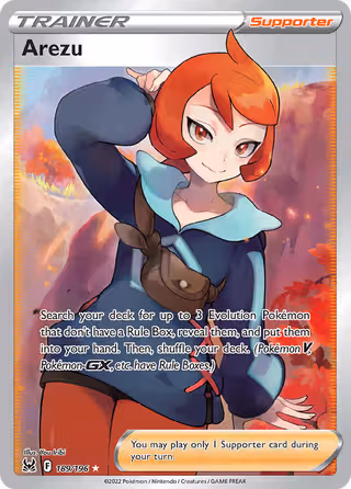Arezu 189/196 Pokemon card
