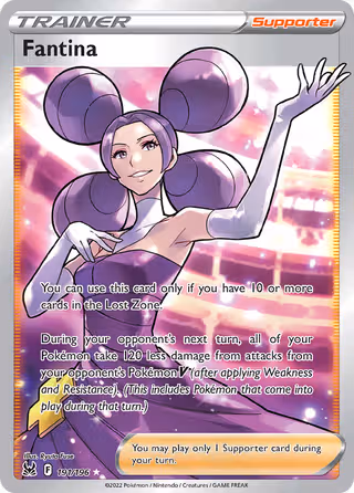Fantina 191/196 Pokemon card
