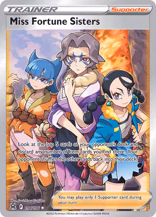 Miss Fortune Sisters 194/196 Pokemon card