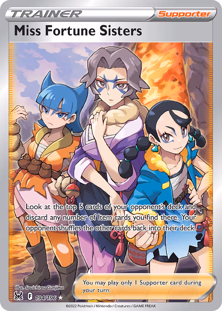 Miss Fortune Sisters 194/196 Pokemon card