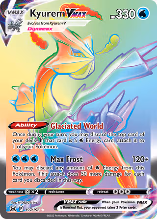 Kyurem VMAX 197/196 Pokemon card