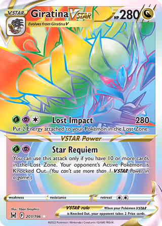 Giratina VSTAR 201/196 Pokemon card