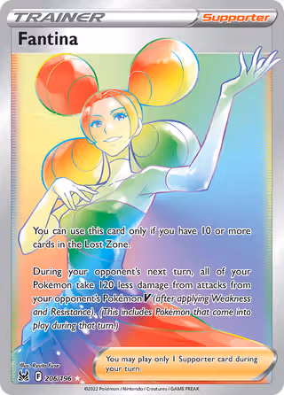 Fantina 206/196 Pokemon card