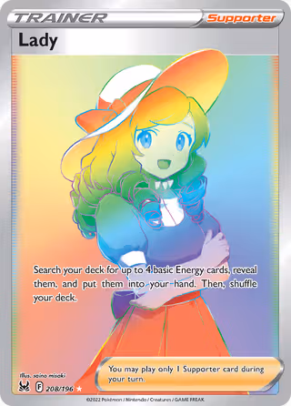 Lady 208/196 Pokemon card