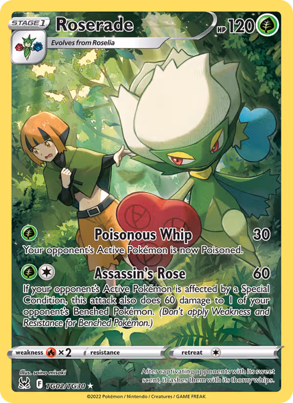Roserade TG02 Pokemon card