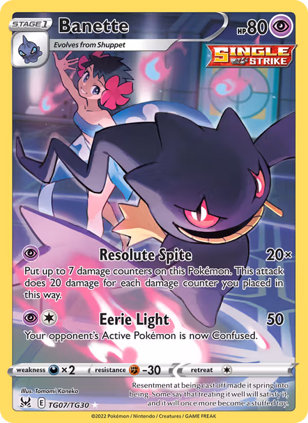 Banette TG07 Pokemon card
