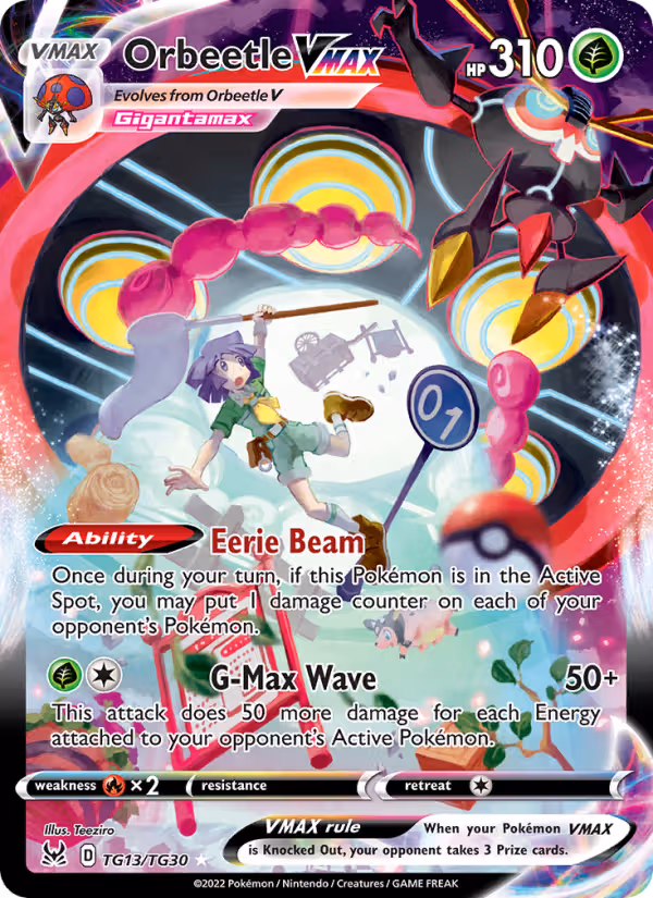 Orbeetle VMAX TG13 Pokemon card