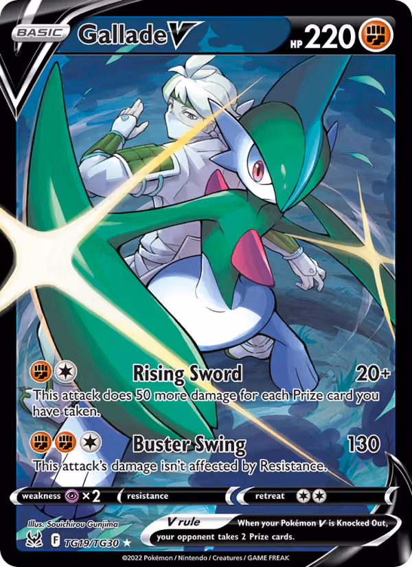 Gallade V TG19 Pokemon card