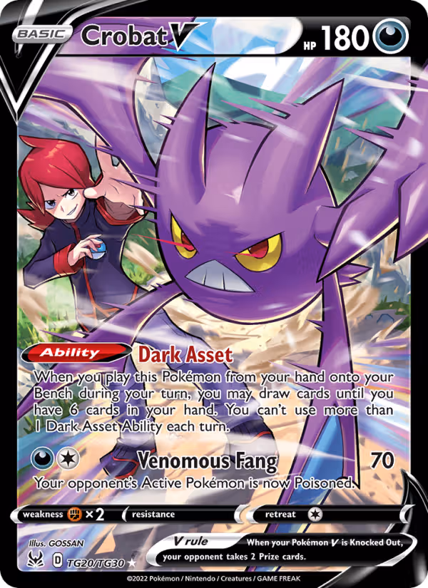 Crobat V TG20 Pokemon card