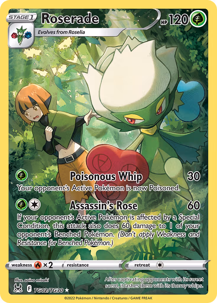Roserade TG02 Pokemon card