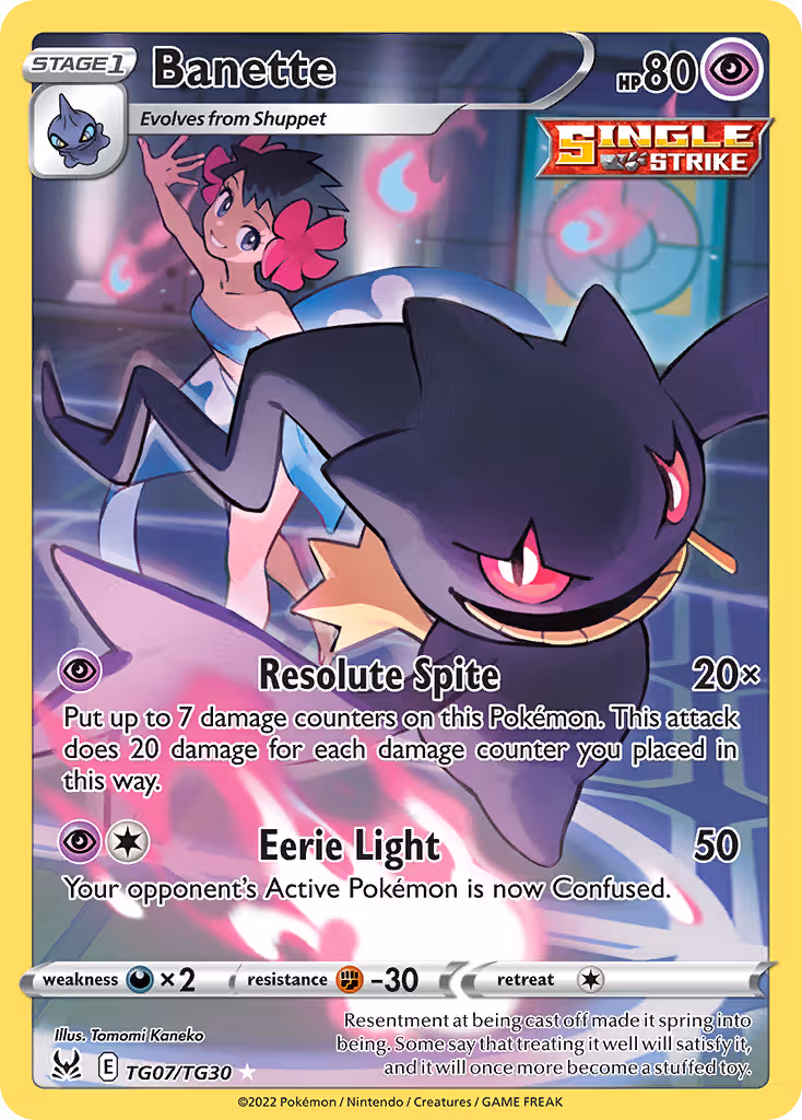 Banette TG07 Pokemon card