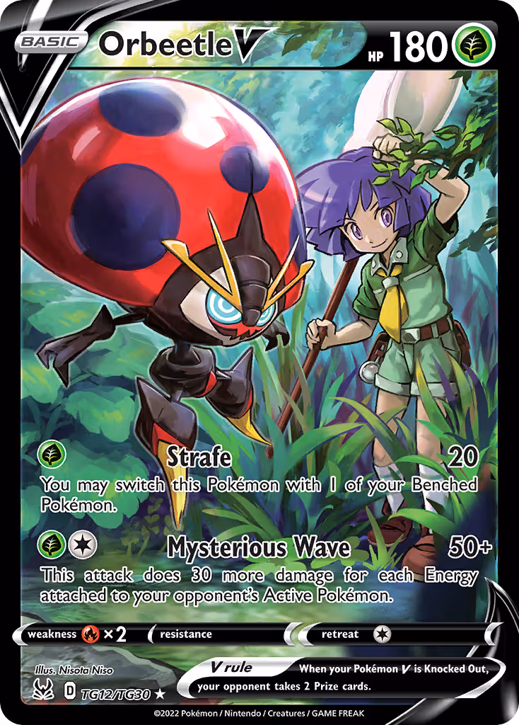 Orbeetle V TG12 Pokemon card