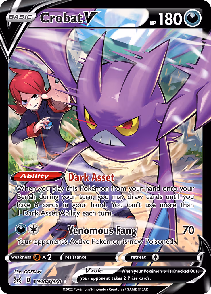 Crobat V TG20 Pokemon card