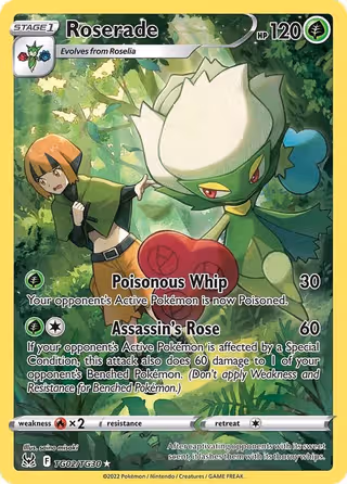 Roserade TG02 Pokemon card
