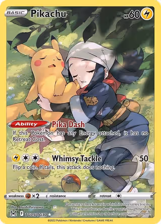 Pikachu TG05 Pokemon card