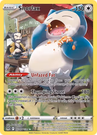 Snorlax TG10 Pokemon card