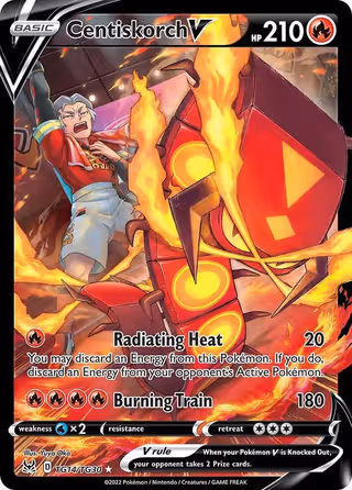 Centiskorch V TG14 Pokemon card