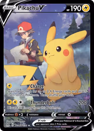 Pikachu V TG16 Pokemon card