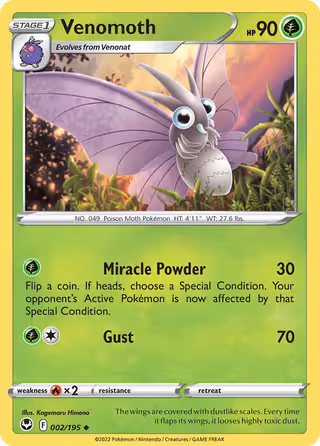 Venomoth 2/195 Pokemon card