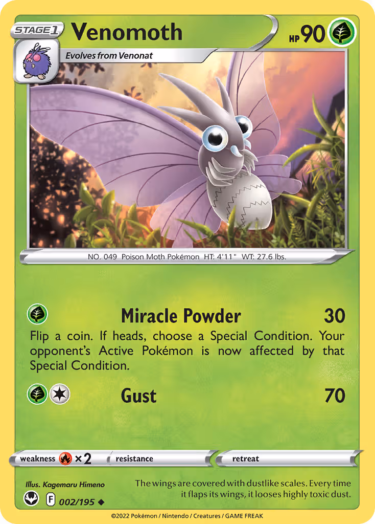 Venomoth 2/195 Pokemon card