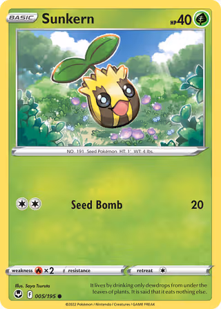 Sunkern 5/195 Pokemon card