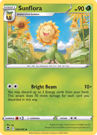 Sunflora 6/195 Pokemon card