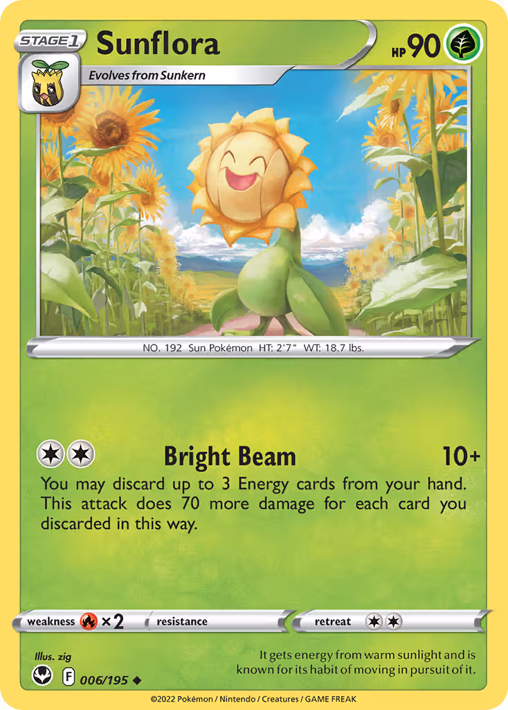 Sunflora 6/195 Pokemon card