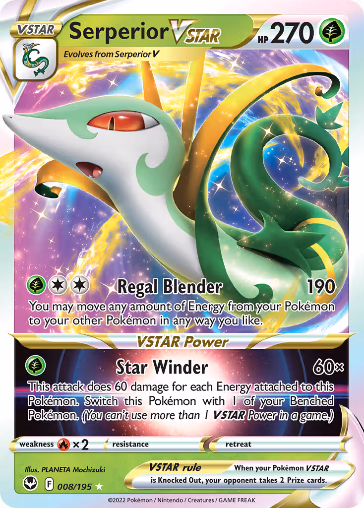 Serperior VSTAR 8/195 Pokemon card